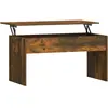 vidaXL Table basse Chêne fumé 102x50,5x52,5 cm Bois d'ingénierie