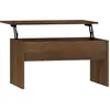 vidaXL Table basse Chêne marron 80x50,5x41,5 cm Bois d'ingénierie