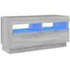 vidaXL Meuble TV avec lumières LED sonoma gris 80x35x40 cm
