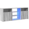 vidaXL Meuble TV avec lumières LED Sonoma gris 120x30x50 cm