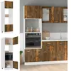 vidaXL Armoire à micro-ondes Chêne fumé 60x57x207 cm Bois d'ingénierie