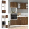 vidaXL Armoire à micro-ondes Chêne marron 60x57x207 cm