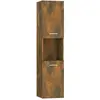 vidaXL Armoire de bain Chêne fumé 30x30x130 cm Bois d'ingénierie