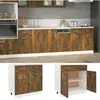 vidaXL Armoire de plancher à tiroir Chêne fumé 80x46x81,5 cm