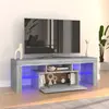 vidaXL Meuble TV avec lumières LED sonoma gris 120x35x40 cm