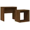 vidaXL Tables basses gigognes 2 pcs chêne marron bois d'ingénierie