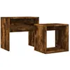vidaXL Tables basses gigognes 2 pcs chêne fumé bois d'ingénierie