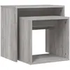vidaXL Tables basses gigognes 2 pcs sonoma gris bois d'ingénierie