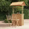 vidaXL Mobilier de bar 3 pcs Bambou