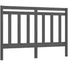 vidaXL Tête de lit Gris 146x4x100 cm Bois massif de pin