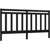 vidaXL Tête de lit Noir 186x4x100 cm Bois massif de pin