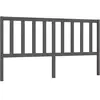 vidaXL Tête de lit Gris 186x4x100 cm Bois massif de pin