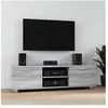 vidaXL Meuble TV Sonoma gris 140x40,5x35 cm Bois d'ingénierie