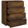 vidaXL Buffet avec 4 tiroirs 60x30,5x71 cm Chêne fumé