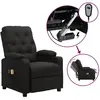 vidaXL Fauteuil électrique de massage Noir Tissu