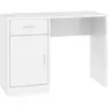 vidaXL Bureau avec tiroir et armoire Blanc brillant 100x40x73 cm