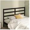 vidaXL Tête de lit Noir 126x4x100 cm Bois massif de pin