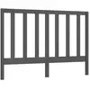 vidaXL Tête de lit Gris 126x4x100 cm Bois massif de pin