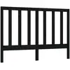 vidaXL Tête de lit Noir 126x4x100 cm Bois massif de pin