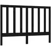 vidaXL Tête de lit Noir 156x4x100 cm Bois massif de pin