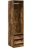 vidaXL Armoire avec tiroirs Chêne fumé 50x50x200 cm Bois d'ingénierie