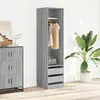 vidaXL Armoire avec tiroirs Sonoma gris 50x50x200 cm Bois d'ingénierie