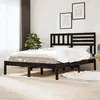 vidaXL Cadre de lit Noir Bois de pin massif 140x190 cm