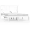 vidaXL Cadre de lit Blanc Bois de pin massif 140x190 cm