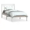 vidaXL Cadre de lit Blanc Bois de pin massif 100x200 cm