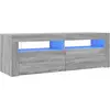 vidaXL Meuble TV avec lumières LED sonoma gris 120x35x40 cm