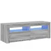 vidaXL Meuble TV avec lumières LED sonoma gris 120x35x40 cm