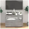 vidaXL Meuble TV avec lumières LED Sonoma gris 60x35x40 cm