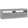 vidaXL Meubles TV 2 pcs avec lumières LED Sonoma gris 60x35x40 cm
