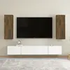 Non communiqué vidaXL Meubles TV 2 pcs Chêne fumé 30,5x30x90 cm Bois d'ingénierie