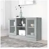 vidaXL Armoire à vitrine Sonoma gris 120x30,5x70 cm Bois d'ingénierie