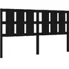 vidaXL Tête de lit Noir 185,5x4x100 cm Bois massif de pin