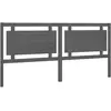 vidaXL Tête de lit Gris 205,5x4x100 cm Bois massif de pin