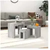 vidaXL Tables basses gigognes 3 pcs sonoma gris bois d'ingénierie