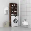 vidaXL Meuble pour machine à laver Chêne fumé 64x24x190 cm