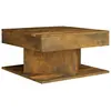 vidaXL Table basse Chêne fumé 57x57x30 cm Bois d'ingénierie