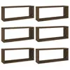 vidaXL Étagères murales cube 6 pcs Chêne marron 60x15x23 cm Bois