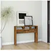 vidaXL Table console Chêne fumé 105x30x80 cm Bois d'ingénierie