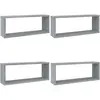 vidaXL Vidaxl Étagères Murales Cube 4 Pcs Sonoma Gris 60x15x23 Cm Bois