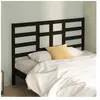 vidaXL Tête de lit Noir 126x4x104 cm Bois massif de pin