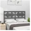 vidaXL Tête de lit Gris 205,5x4x100 cm Bois massif de pin