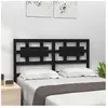 vidaXL Tête de lit Noir 205,5x4x100 cm Bois massif de pin