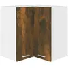 vidaXL Armoire d'angle suspendue Chêne fumé 57x57x60 cm