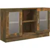 vidaXL Armoire à vitrine Chêne fumé 120x30,5x70 cm Bois d'ingénierie