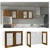 Vidaxl - Armoire en verre suspendue Chêne fumé 80x31x60 cm Chêne fumé