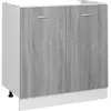 vidaXL Armoire de plancher d'évier Sonoma gris 80x46x81,5 cm
